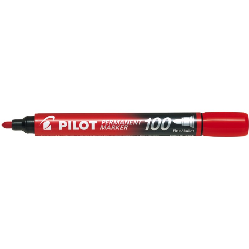PILOT Marqueur Permanent 100, pointe ronde, vert, 1,0 mm